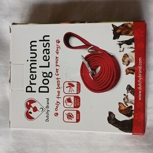 Dutchy Brand Red Dog Leash for Medium, Large and Small Dogs - 6 Foot